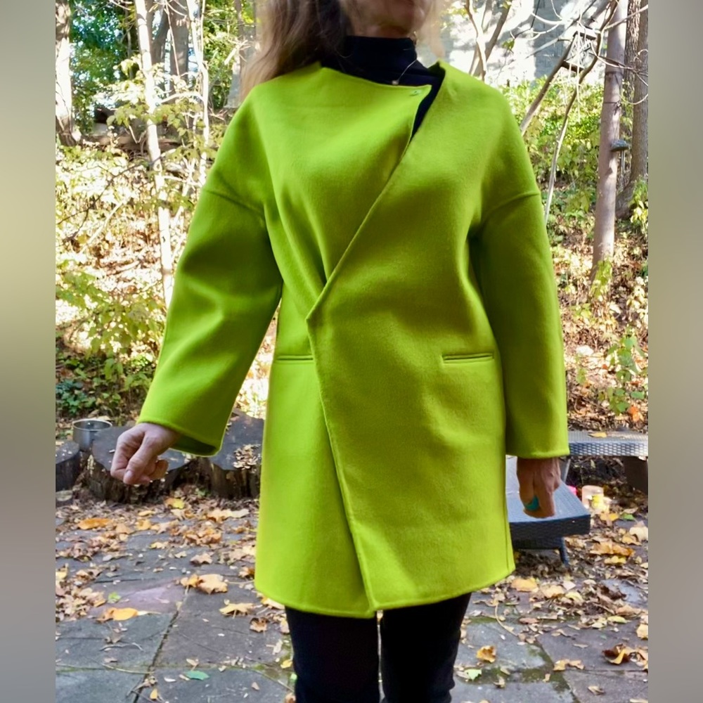 Blue Sky Factory Mongolian wool coat Sz S/M Brand New - Picture 3 of 16